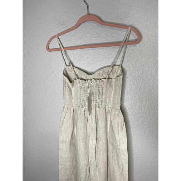 Reformation Effie Linen Maxi Dress in Oatmeal 4 - Picture 7 of 8